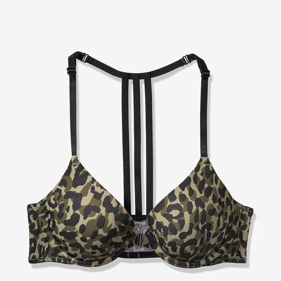 PINK Victoria’s Secret Wear Everywhere Strappy Back Push Up Bra 32DD - Picture 1 of 9